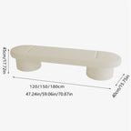 Modern Lamb's Wool Upholstered Bedroom Benches, Modern Tufted Ottoman Stool for Doorway, Living Room, Lock Entryway(White,120 * 40 * 45cm)