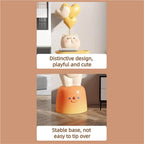 Adorable Cartoon Side Table with Tray, Resin Side Table with Balloons Decor and Base for Living Room, Bedroom, Requires Assembly