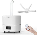 Humidifier Large Room, 30L/7.93Gal Large Commercial Humidifier 5000 sq.ft, Top-Fill Whole House Humidifiers with Extension Tube, 3 Mist Mode, Timer – Ideal for Plants, Office, Warehouse & Greenhouse