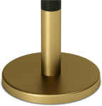 HomeStock Metal & Marble Side Table, Round Pedestal Accent Table - White & Gold