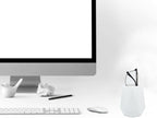 Eyeglass Holder for Nightstand, Silicone Eyeglass Holder for Desk, White | Upright glasses stand for nightstand, desk, and bedside. Keeps eyewear organized and within easy reach.