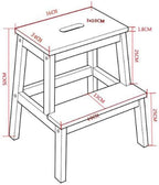 Footstool, 2-Step Stool Solid Wood Change The Shoe Bench Footstool, 9 Colors, 36x24x55CM,Purple