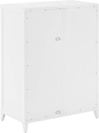 Crosley Furniture Milo Stackable Pantry Storage Cabinet with Shelves, Kitchen, Dining, or Laundry Room, White