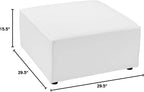 Modway EEI-4211-WHI Saybrook Patio Sectional Ottoman in White, 29.5 x 29.5 x 15.5