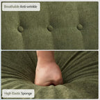 HUIMO Accent Chair for Living Room,Upholstered Button Fabic Armchair Chair | Mid Century Modern Tufted Armchair with Fabric,Comfy Arm Chairs for Club Living Room Reading Bedroom,Waiting Room Green
