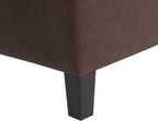 Homebeez 42" Storage Ottoman Bench, Lift Top Faux Leather Storage Bench | with Hidden Compartment, Modern Rectangular End of Bed Bench, for Bedroom Living Room Entryway, Blackened Red