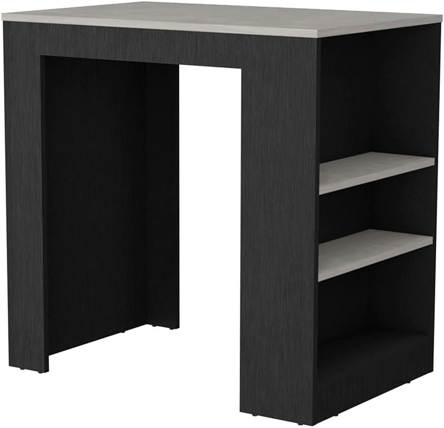 Kitchen Island with 3-Side Shelves, Multicolor, Engineered Wood | Multicolor kitchen island with 3 side shelves for storage and meal prep