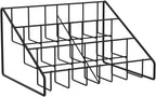 MyGift 2pc CD Storage Rack, 3 Tier Media Holder, Black Metal Organizer | Three-tier design keeps music and movie collections organized while saving desktop and shelf space with a compact footprint