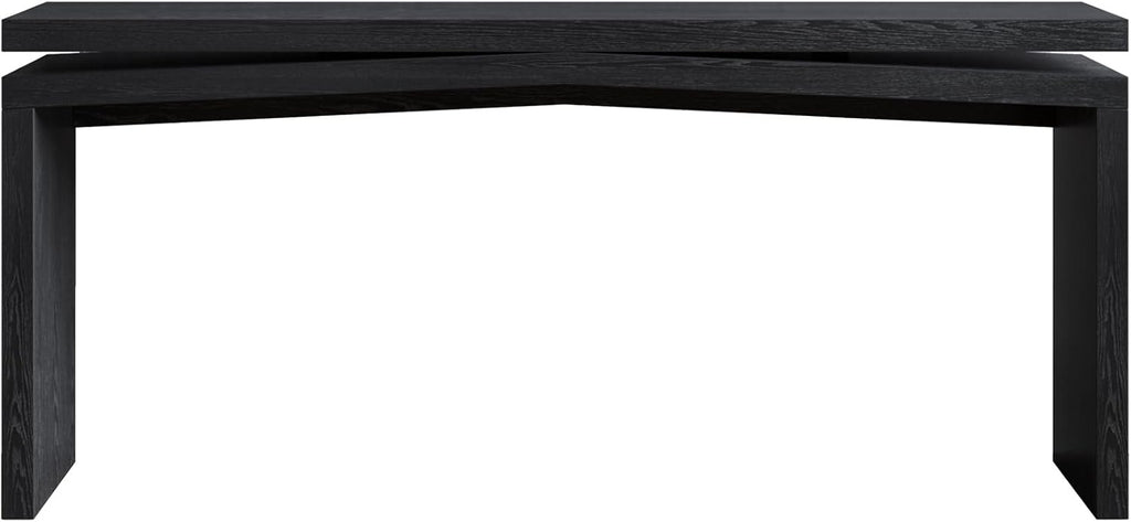 SSLine 65" Wooden Console Table Narrow Long Sofa Tables Behind Couch, Farmhouse Accent Entryway Table for Living Room Hallway Entrance Foyer (Black)