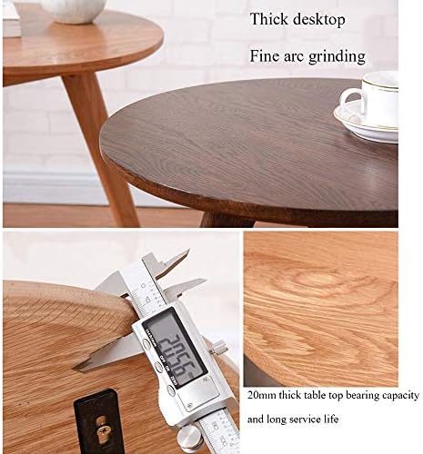 Telephone Table, Side Table,Small Round Table,Living Room Sofa Side Table,Snack Table,Terrace Coffee Table,Telephone Table,2 Sizes,2 Colors(Wood Color-25.59 * 23.62in