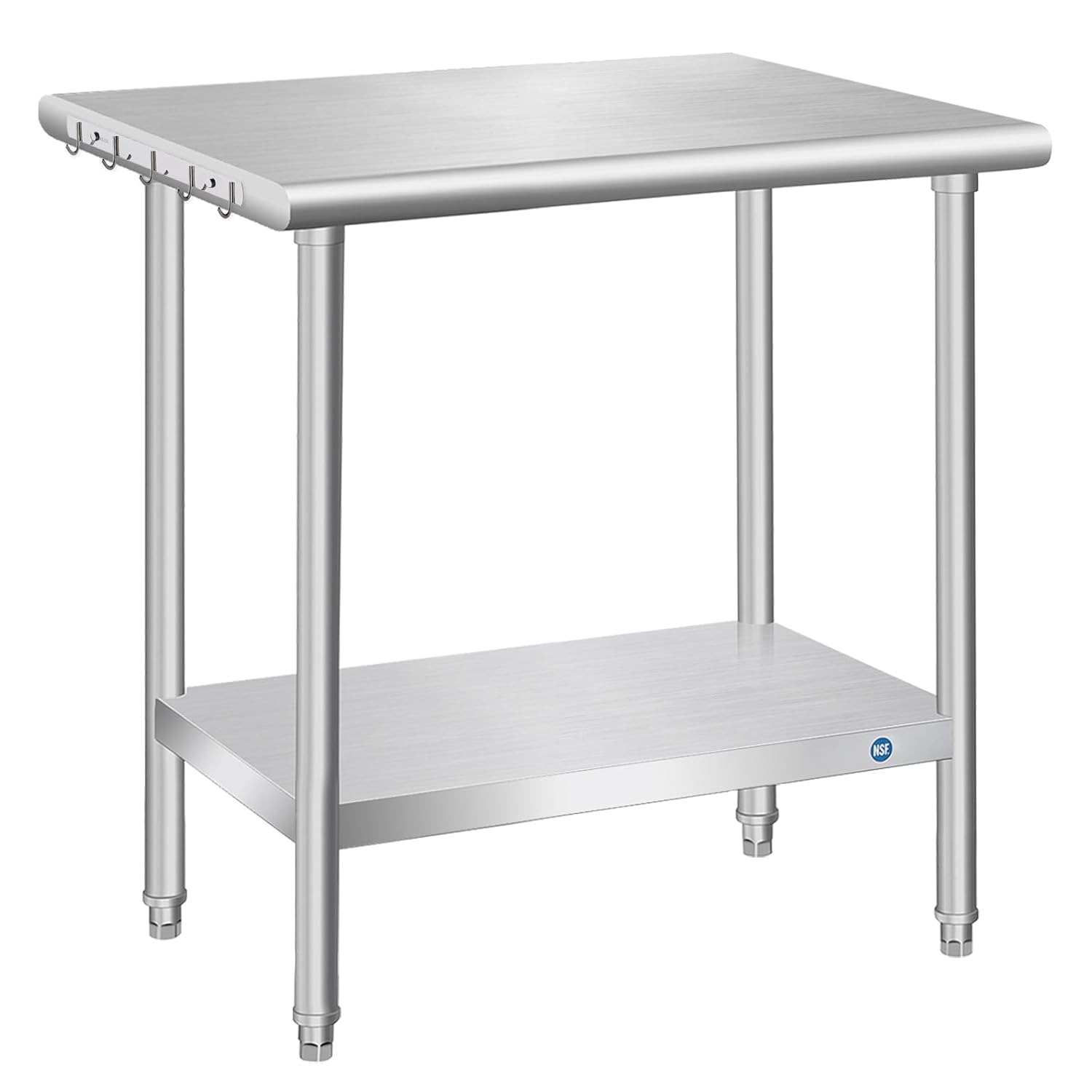 Stainless Steel Table Commercial Stainless Table for Prep & Work, 30 x 24 Inch Metal Table for Restaurant Garage Kitchen 24 x 30 Inch