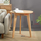 Telephone Table, Side Table,Small Round Table,Living Room Sofa Side Table,Snack Table,Terrace Coffee Table,Telephone Table,2 Sizes,2 Colors(Wood Color-25.59 * 23.62in