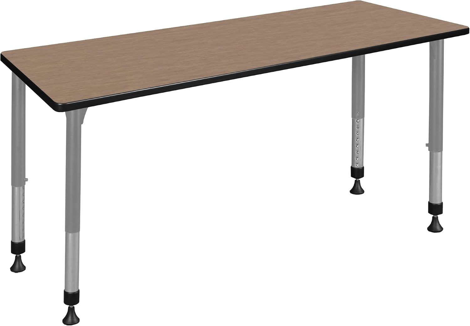 Regency Kee 72 x 24 in. Height Adjustable Classroom Activity Table- Noble Oak Top & Grey Base