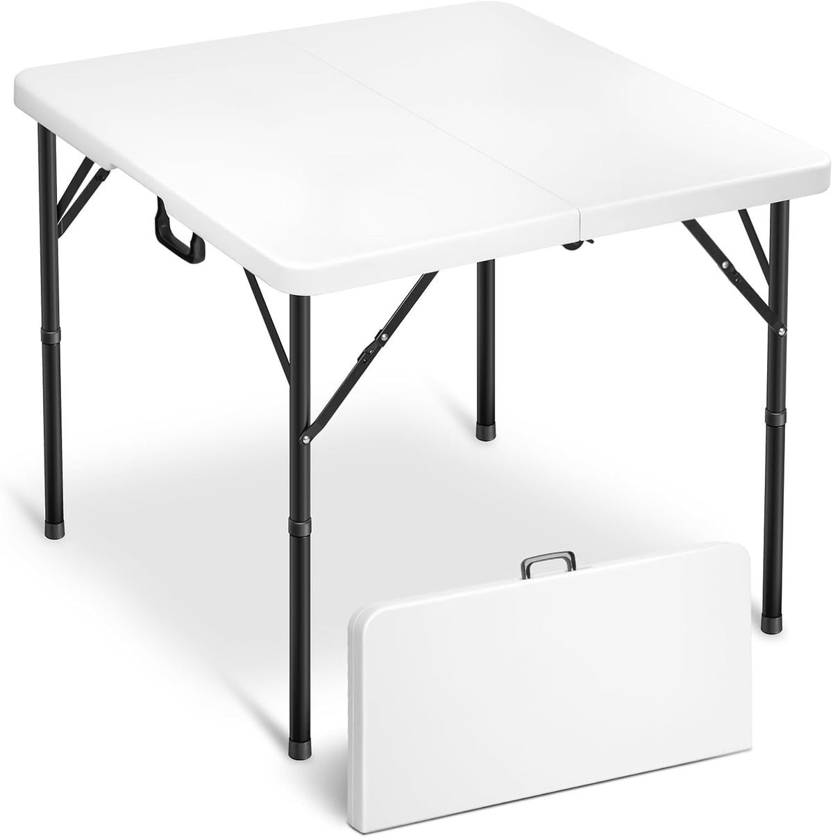 34" Foldable Square Table | Lightweight, Durable & Perfect for Indoor/Outdoor Events | White