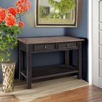 Signature Design by Ashley Tyler Creek Farmhouse Console Table, 2 Drawers | Behind couch table, Solid and engineered wood and veneers, 22-inch deep display shelf, Farmhouse sofa table