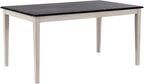 Boraam Shaker Rectangular Wood Dining Table - European Black Ash/Antique White