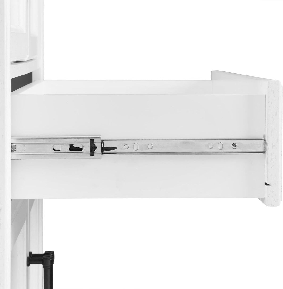 HomeStock 2-Piece Pantry Set - Distressed White Storage Cabinets - Adjustable Shelving - Modular Design