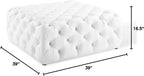 Modway EEI-3773-WHI Anthem Tufted Button Large Square Faux Leather Ottoman, White