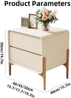 Modern Two-Drawer Bedside Table Free Installation Boudoir Storage Cabinet Stylish and Practical Bedside Storage All Occasion(Brown,40 cm)