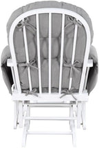 Suite Bebe Mason Glider & Ottoman, White/Oyster