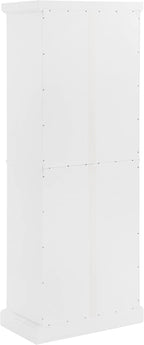 Crosley Furniture Shoreline Coastal Pantry Storage Cabinet with Shelves, Kitchen, Dining, or Laundry Room, White