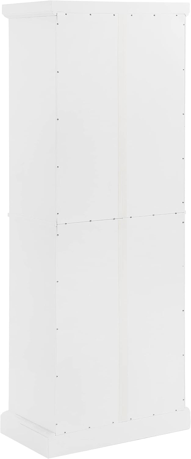 Crosley Furniture Shoreline Coastal Pantry Storage Cabinet with Shelves, Kitchen, Dining, or Laundry Room, White