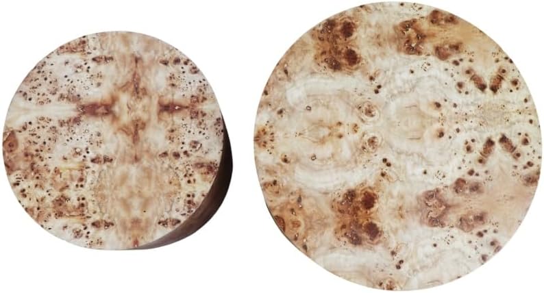 Nesting Coffee Table Set of 2, Modern Round Coffee Table (Natural Wood + Solid Wood+MDF + Farmhouse)
