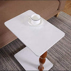 Telephone Table, Marble Sofa Side Table,Magazine Table,Telephone Table,Square Mobile Coffee Table(Color:White,Size:16.7311.6123.62in)