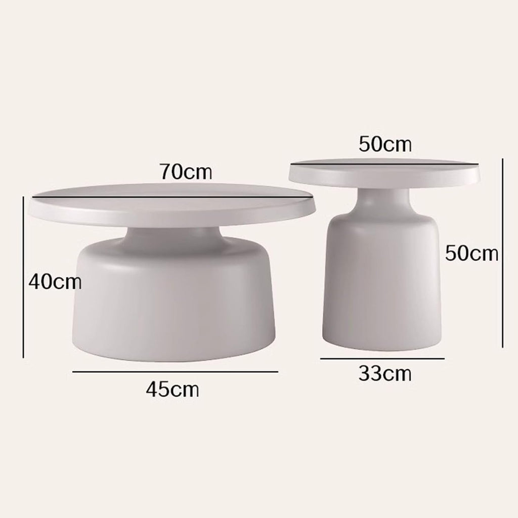 Round Metal Side Table, Multipurpose End Table for Living Room, Bedroom, Office, Balcony - Ideal for Small Spaces
