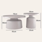 Round Metal Side Table, Multipurpose End Table for Living Room, Bedroom, Office, Balcony - Ideal for Small Spaces