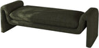 Modern Dark Green Bed End Stool Retro Style Walk-in Closet Clothes and Shoe Changing Sofa Bedroom Bench Entryway(XL)