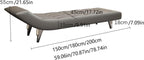 Modern End of Bed Bench, Upholstered Pu Leather Ottoman,Modern Tufted Long,Faux Fur Entryway with Metal Legs Entryway(Gris,1.8m)