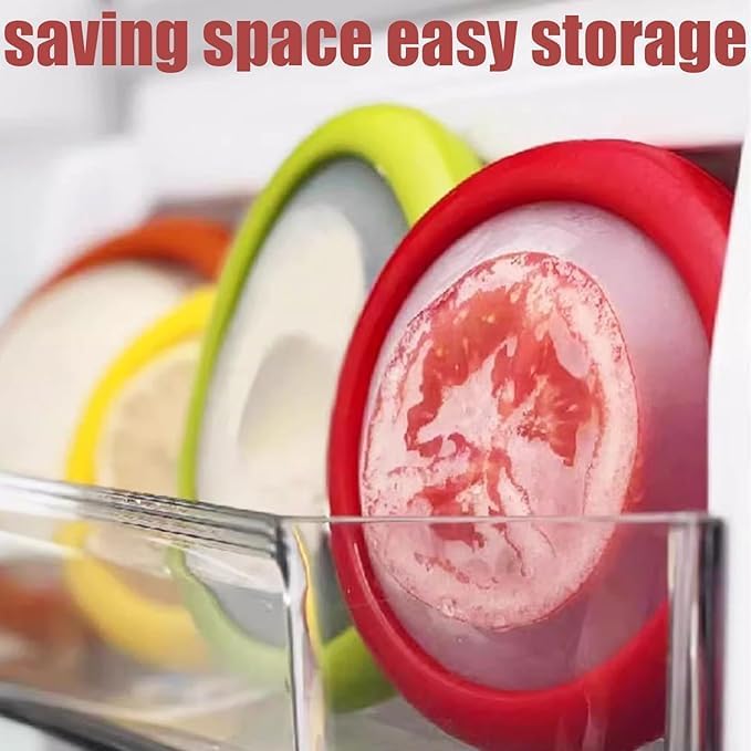 Avocado Saver and Holder - Reusable Storage Containers for Fridge - Avocado Pods, Avocado Keeper, Veggie Savers – Silicone Food Saver for Half Cut Avocados