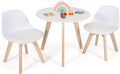 KOTEK Kids Table and Chair Set, Kids Activity Table and 2 Chair with Padded Seat for Ages 3-8, Toddler Table Set for Playroom, Kindergarten, Bedroom