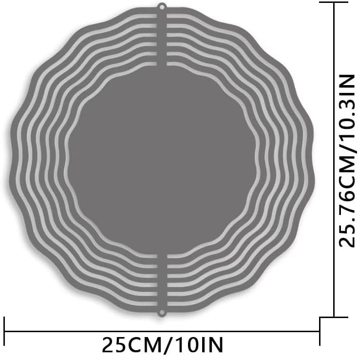 Cross Wind Spinner, Metal Wind Spinners Outdoor/Indoor, Cross Flower Hanging Garden Decor for Outside, Stainless Wind Spinners for Yard and Garden 10 inch 3D (25.76X25 CM)