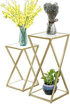 Telephone Table, Sofa Side Table Living Room 2 Tier Square Marble Display Stand Telephone Table Flower Stand Bedroom Bedside Table Storage Shelf(White