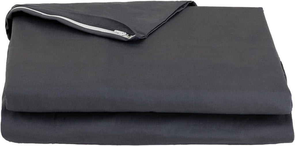 FULI 100% Cotton Zippered Futon Cover, Shikibuton, Queen, Dark Gray | Japanese Futon Mattress Cover, Made in Japan, full zipper closure, breathable and absorbent, machine washable