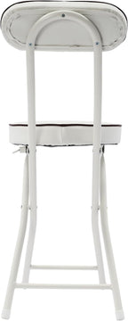 4 Pcs Folding Stool with Backrest Portable Cushioned Padded Folding Stool Foldable Bar Chair for Cafe Restaurant Bar Outdoor Camping Kitchen