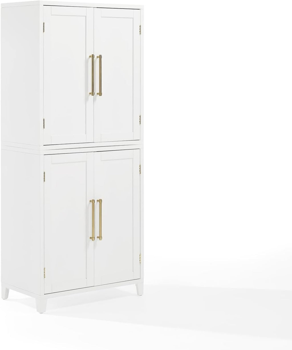 Maykoosh French Fabulous Roarke Kitchen Pantry Storage Cabinet - 15.75" D x 30" W x 70.63" H, Adjustable Shelf, Floor Mountable, Engineered Wood Finish