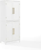 Maykoosh French Fabulous Roarke Kitchen Pantry Storage Cabinet - 15.75" D x 30" W x 70.63" H, Adjustable Shelf, Floor Mountable, Engineered Wood Finish