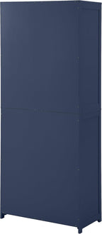 Crosley Furniture Savannah Tall Pantry Storage Cabinet with Shelves, Kitchen, Dining, or Laundry Room, Navy