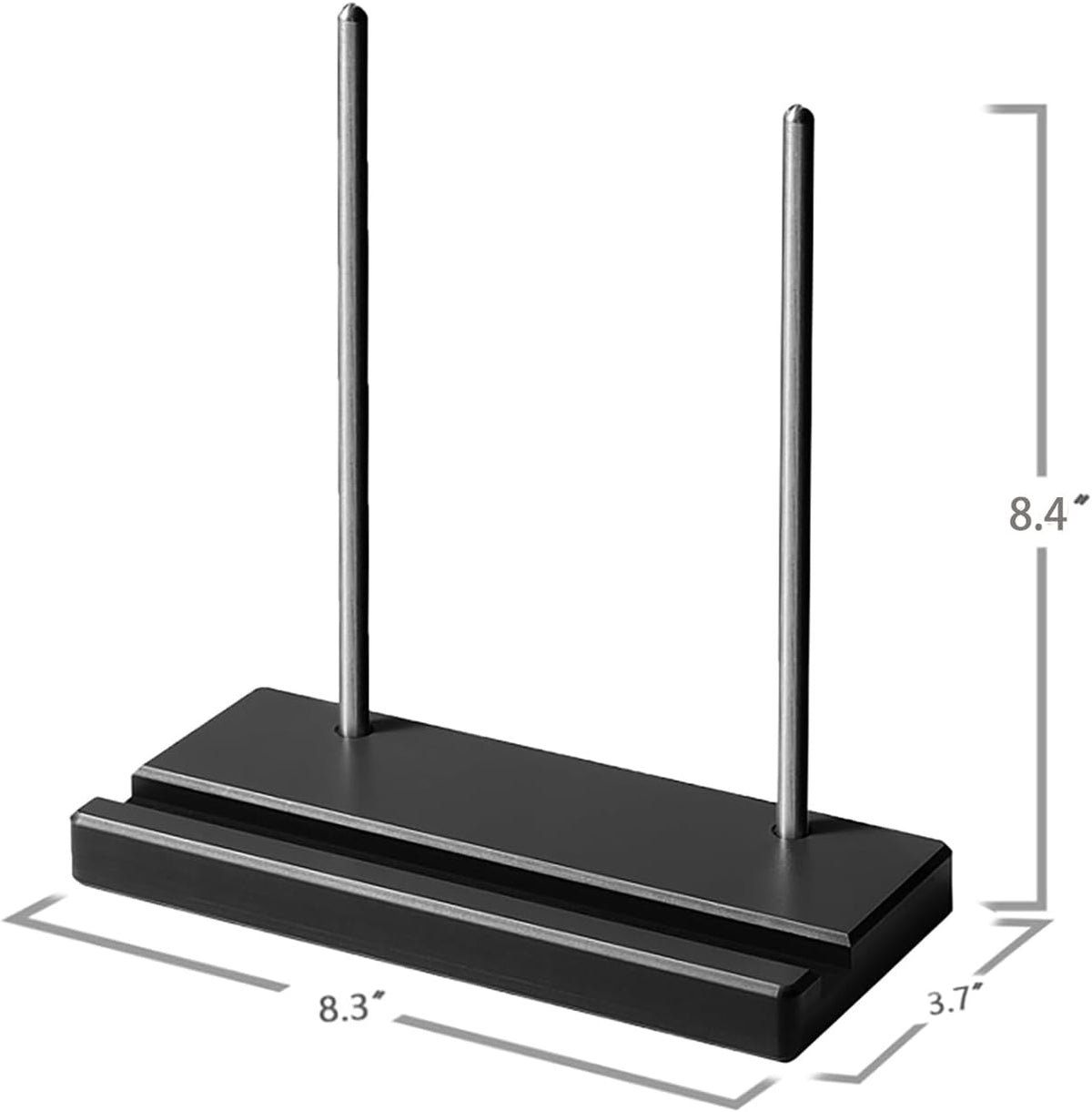 KAZAKA Tabletop Vinyl Record Holder - Display Now Playing, Holds Any Size Record - Doubles, Triple Gatefolds, Box-Sets (Black)