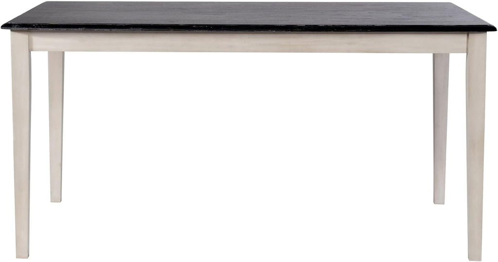 Boraam Shaker Rectangular Wood Dining Table - European Black Ash/Antique White