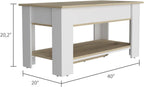 Minimalism 1-Shelf Lid Top Storage Table, for Living Room Entryway