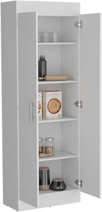 Nepal Pantry Cabinet, Space-Efficient 2-Door Design with Multiple Shelves