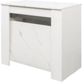 Transformer Table, Extendable Dining Table for 2-12 People, Marble White