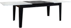 KEIKI 70.87”-106.3”L Extendable Dining Room Table for 6-10 People, Wood Modern Rustic Rectangle Expandable Kitchen Living Meeting Room Gatherings Furniture, 3 Tabletop Length Options, Marble White