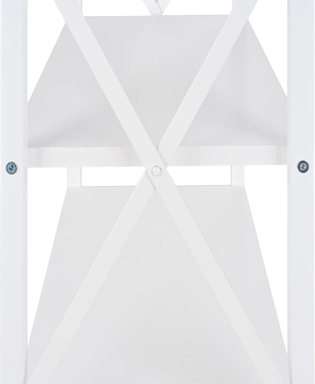 VECELO End Side Table Night Stand Set of 2,X-Design with Storage Shelf for Bedroom,Living Room,White