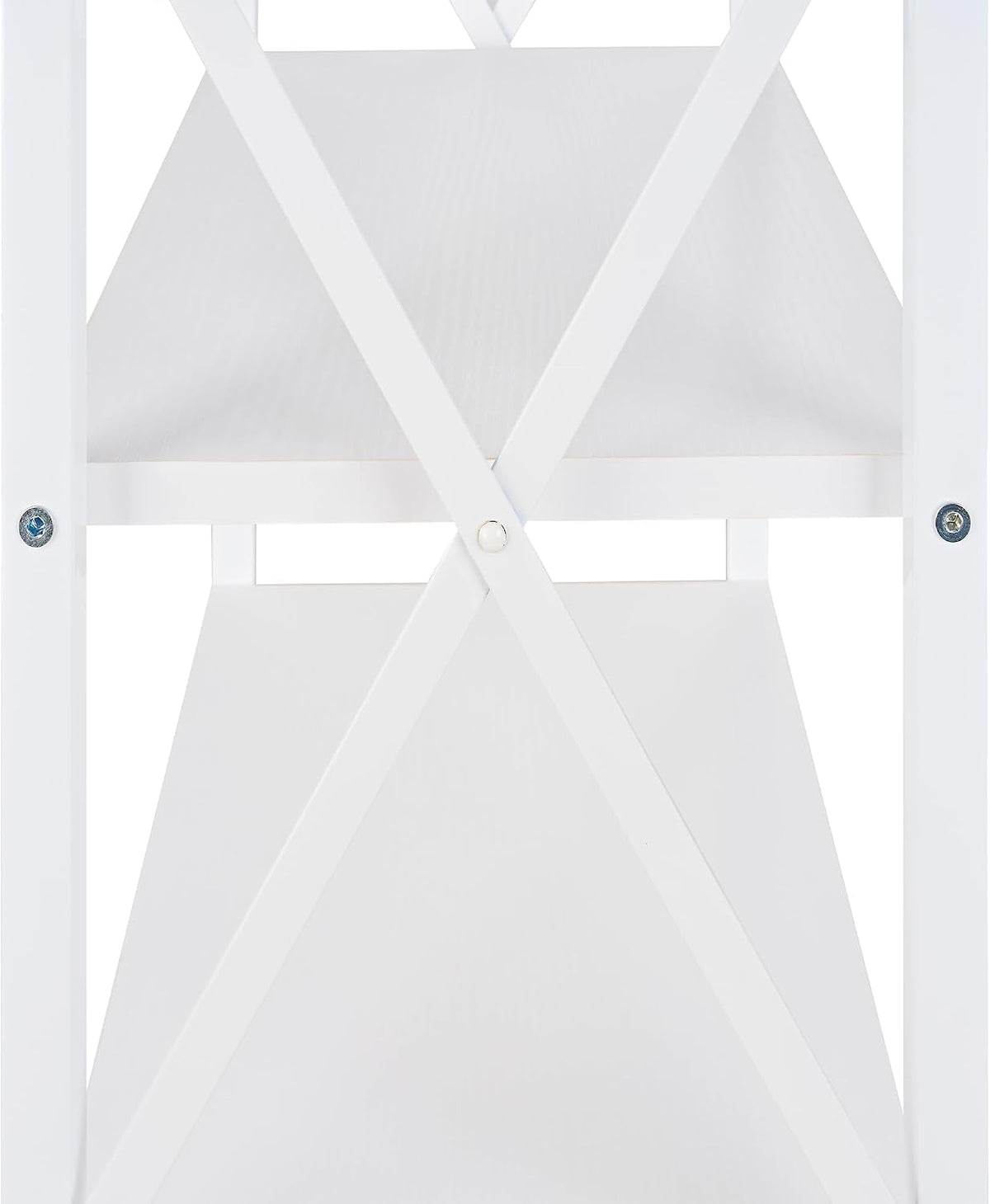 VECELO End Side Table Night Stand Set of 2,X-Design with Storage Shelf for Bedroom,Living Room,White