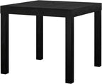 Oak Finish End Table – Sturdy, Water-Resistant, Minimalist, Easy Assembly for Small Spaces, 20” W x 20” D x 17.5” H (Black Oak)